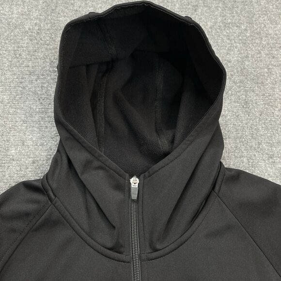 Uniqlo Hooded Jacket Womens Size XL Soft Shell Lined Pockets Black - Picture 3 of 10